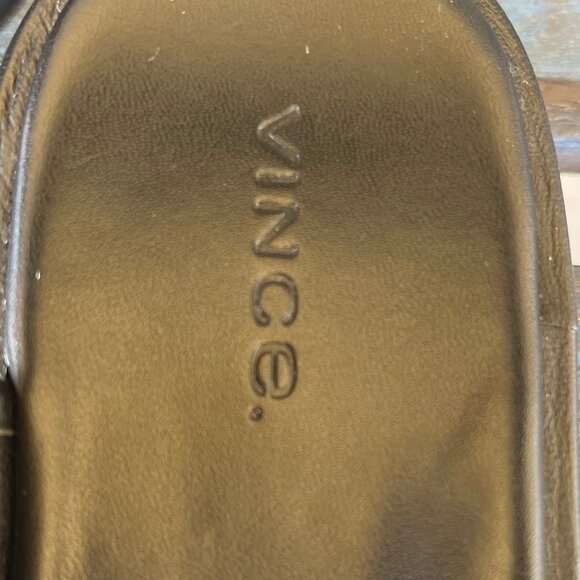 Vince Fresca Womens Sandals Size 8 Black Leather Open Toe Platform Hook & Loop - Picture 9 of 9